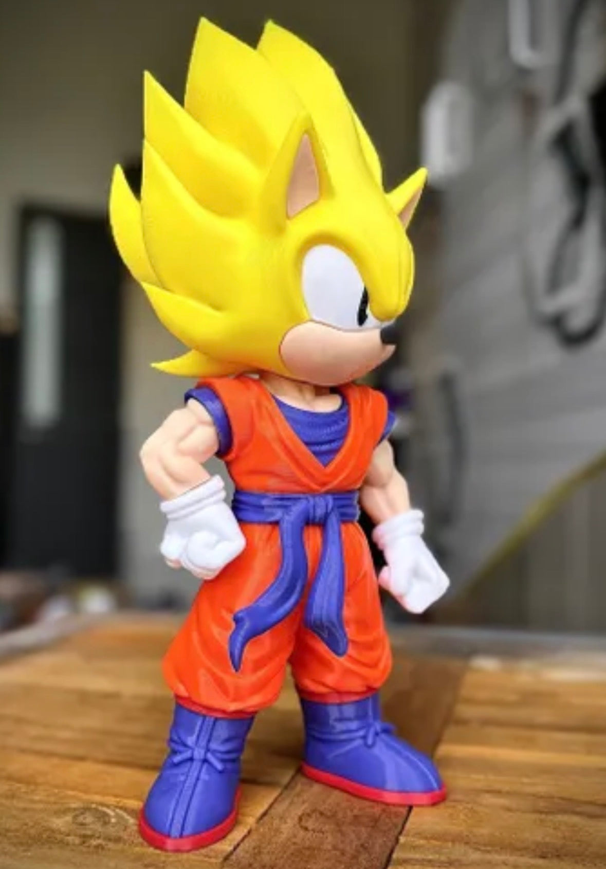 Fusion character figure Super Saiyan X – Sonic 3-D printed collectible