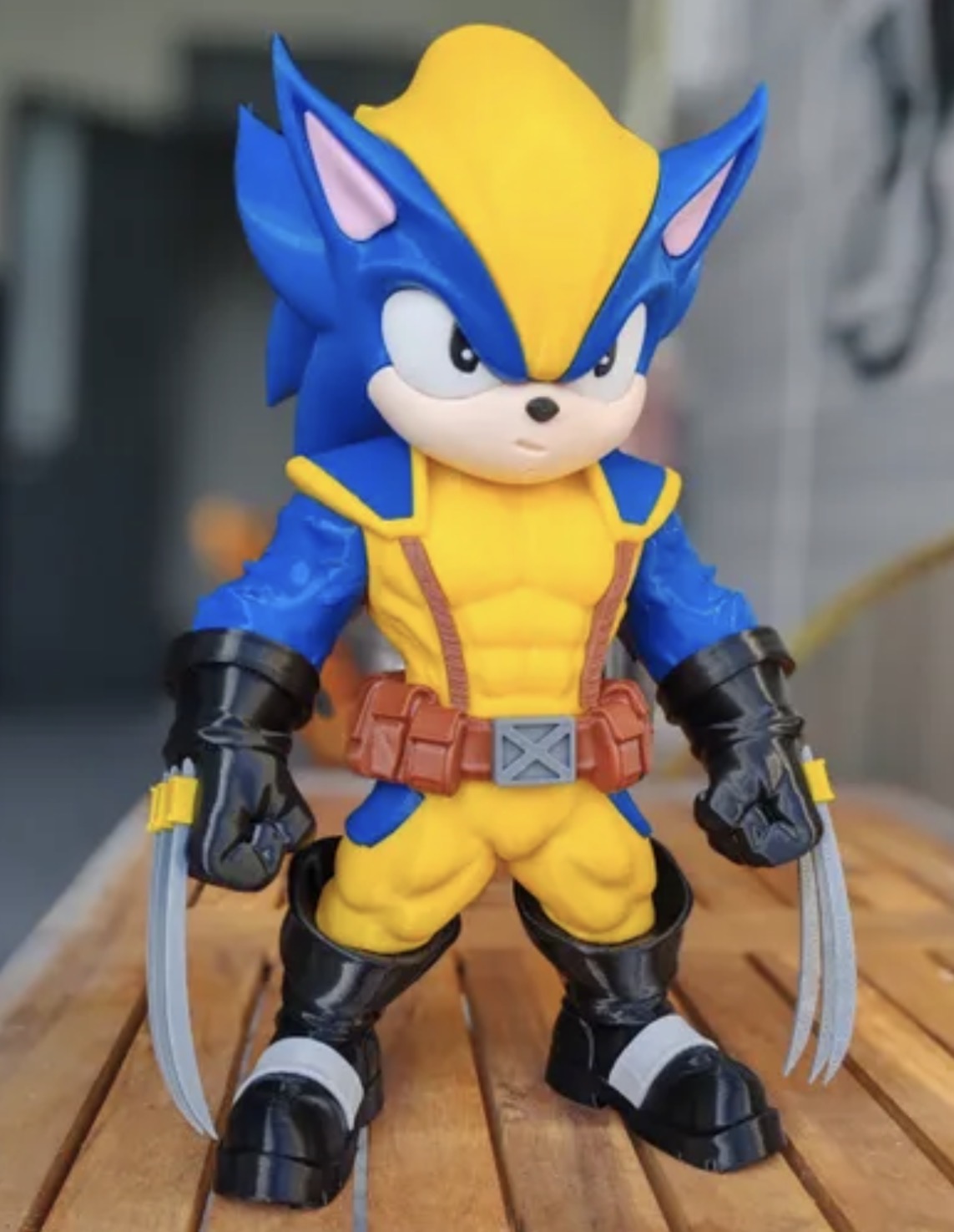 Fusion character figure Wolverine X Sonic 3-D Printed Collectable