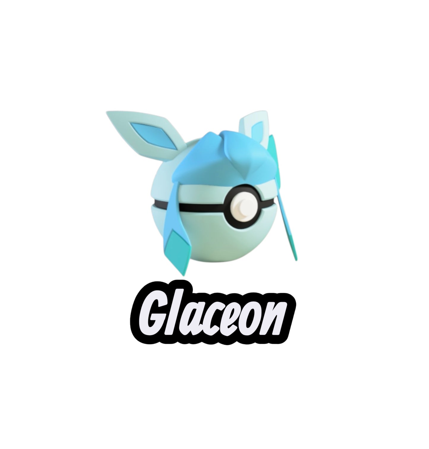 Glaceon Custom Ball | High Quality 3D Printed in the UK