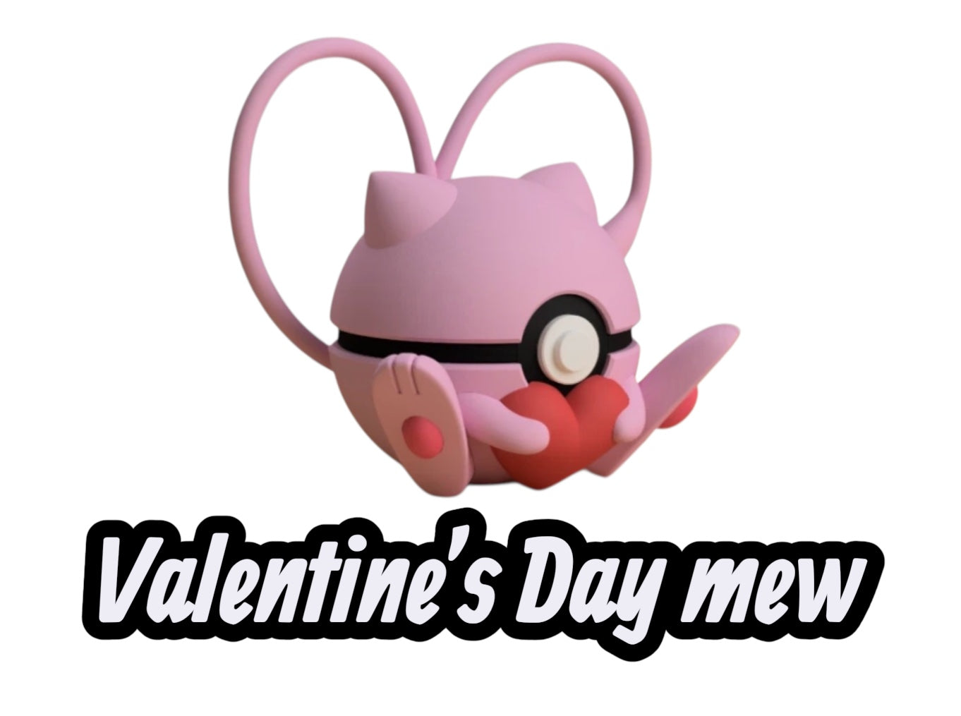 Mew Valentines Edition Custom Ball | High Quality 3D Printed in the UK