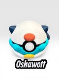Oshawott| Custom Pokeball| High Quality 3D Printed made in the Uk.