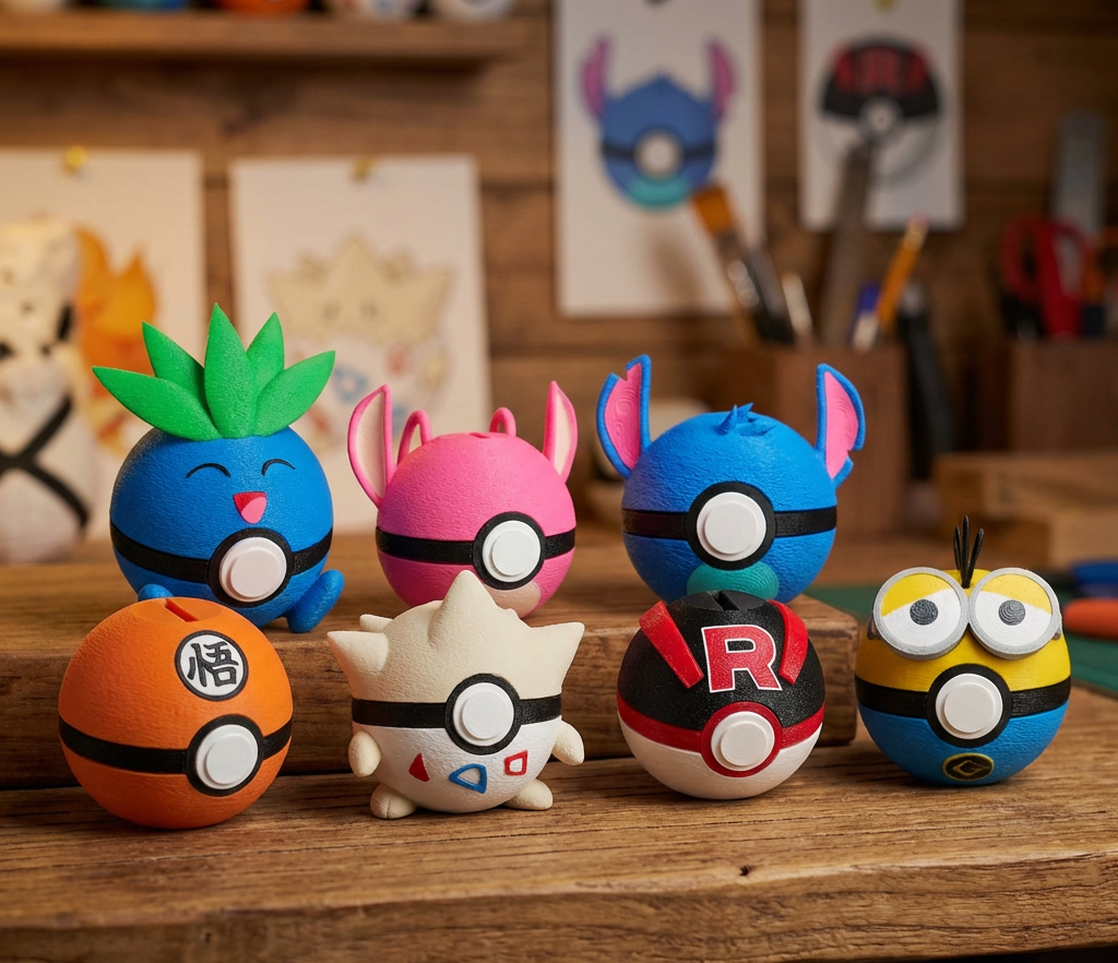 Character-Inspired 3D Printed Spherical Money Box – Hand-Finished Coin Bank