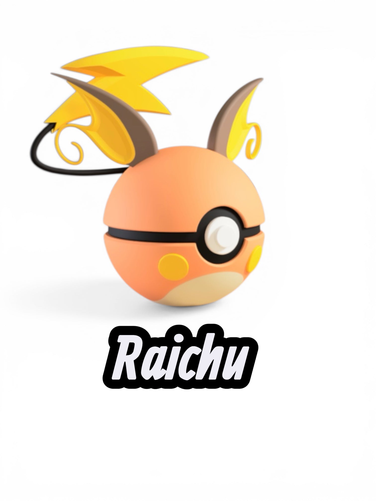 Raichu| Custom Pokeball | High Quality 3D Printed in the UK