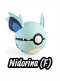 Nidorina (F)| Custom Pokeball | High Quality 3D Printed in the UK