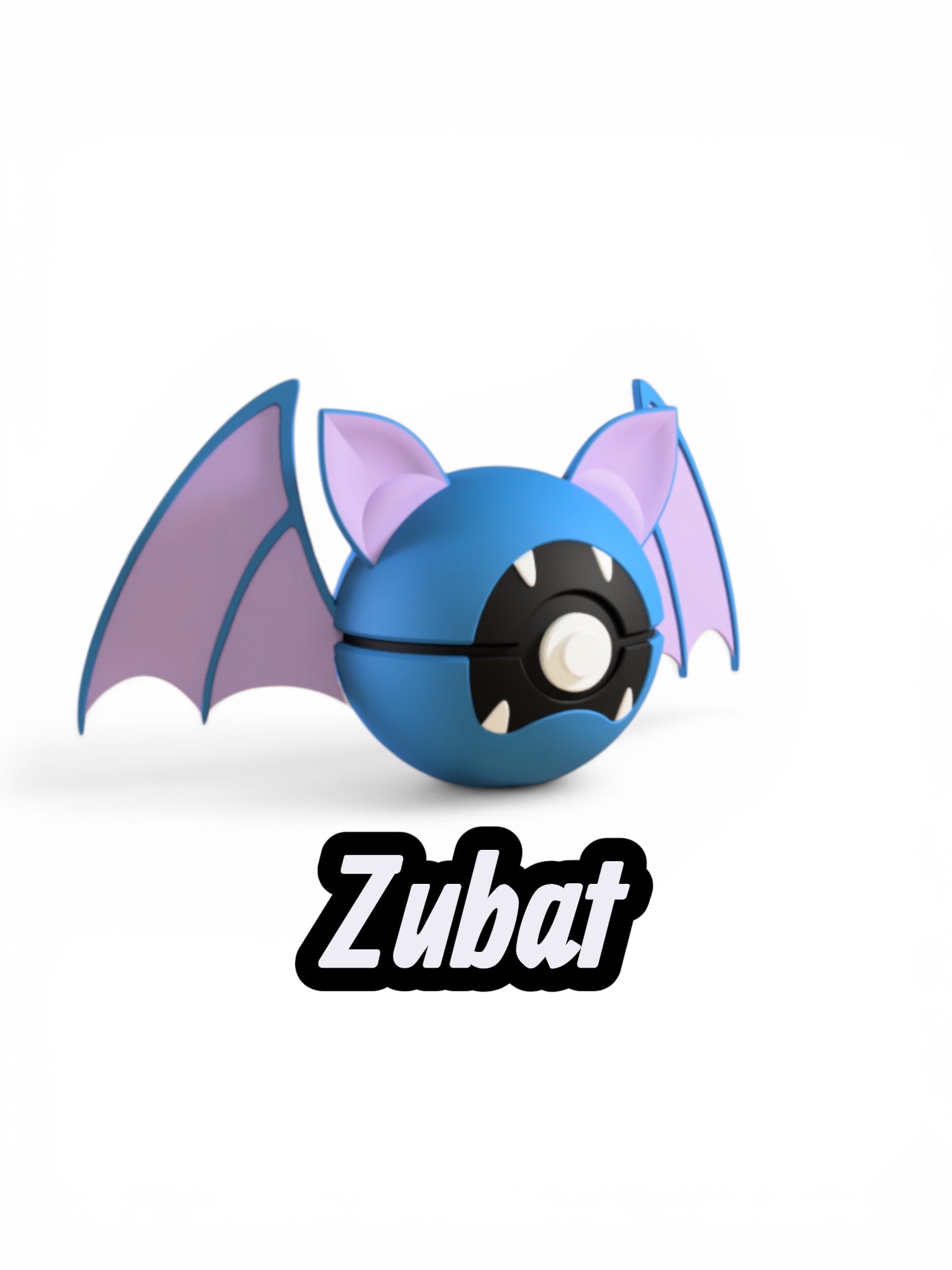 Zubat Custom Pokeball | High Quality 3D Printed in the UK