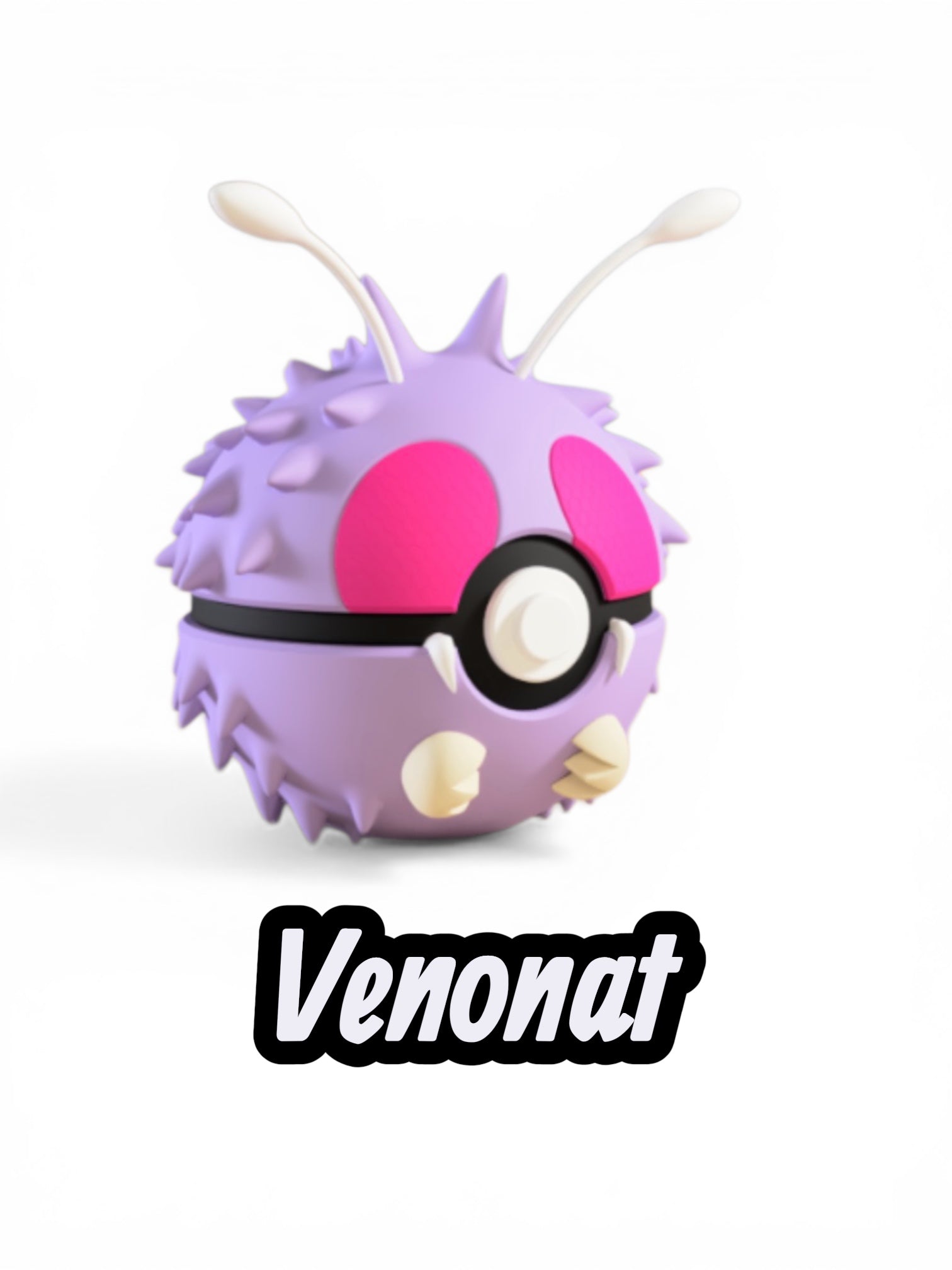 Venonat Custom Pokeball | High Quality 3D Printed in the UK
