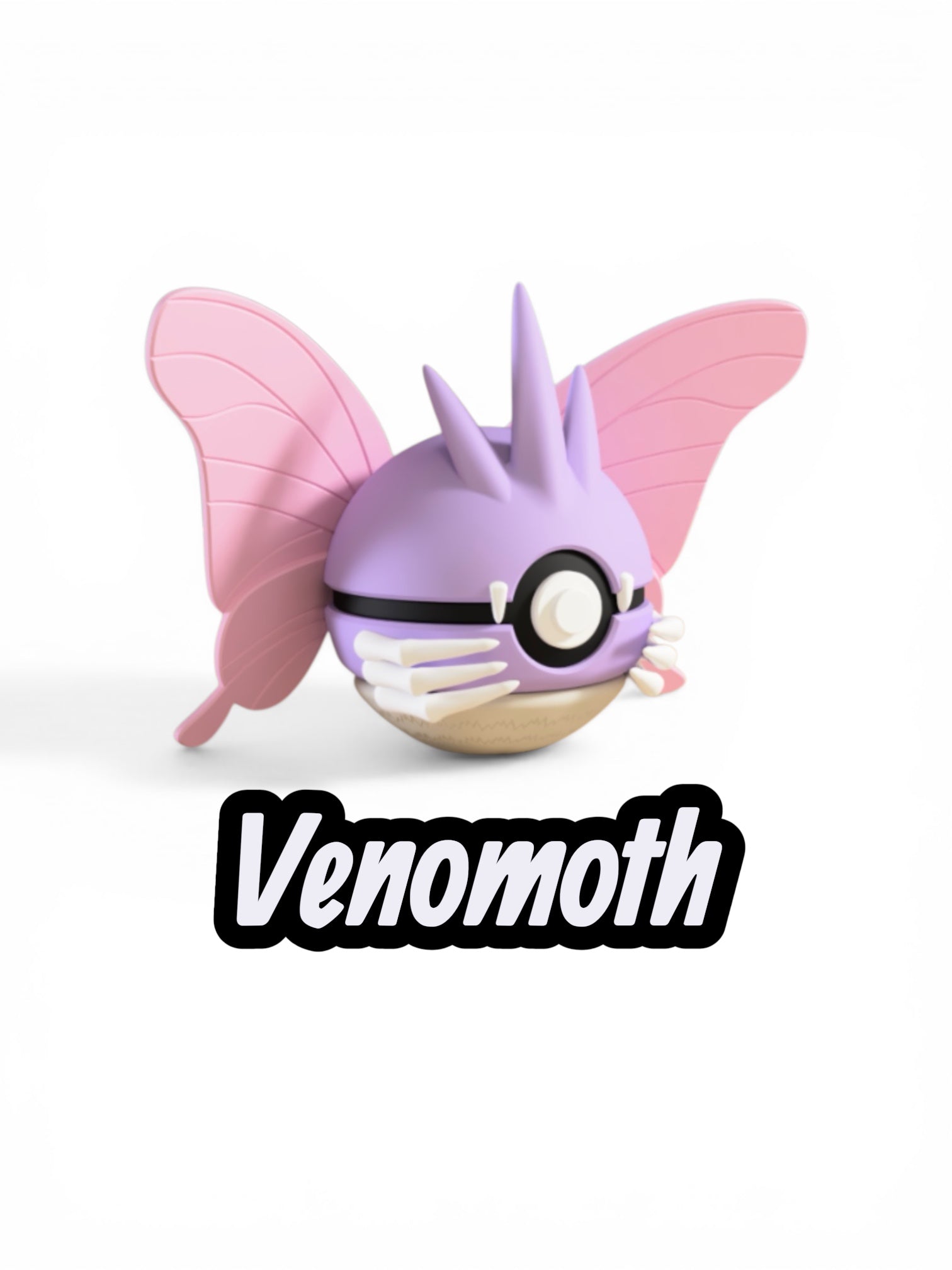 Venomoth Custom Pokeball | High Quality 3D Printed in the UK