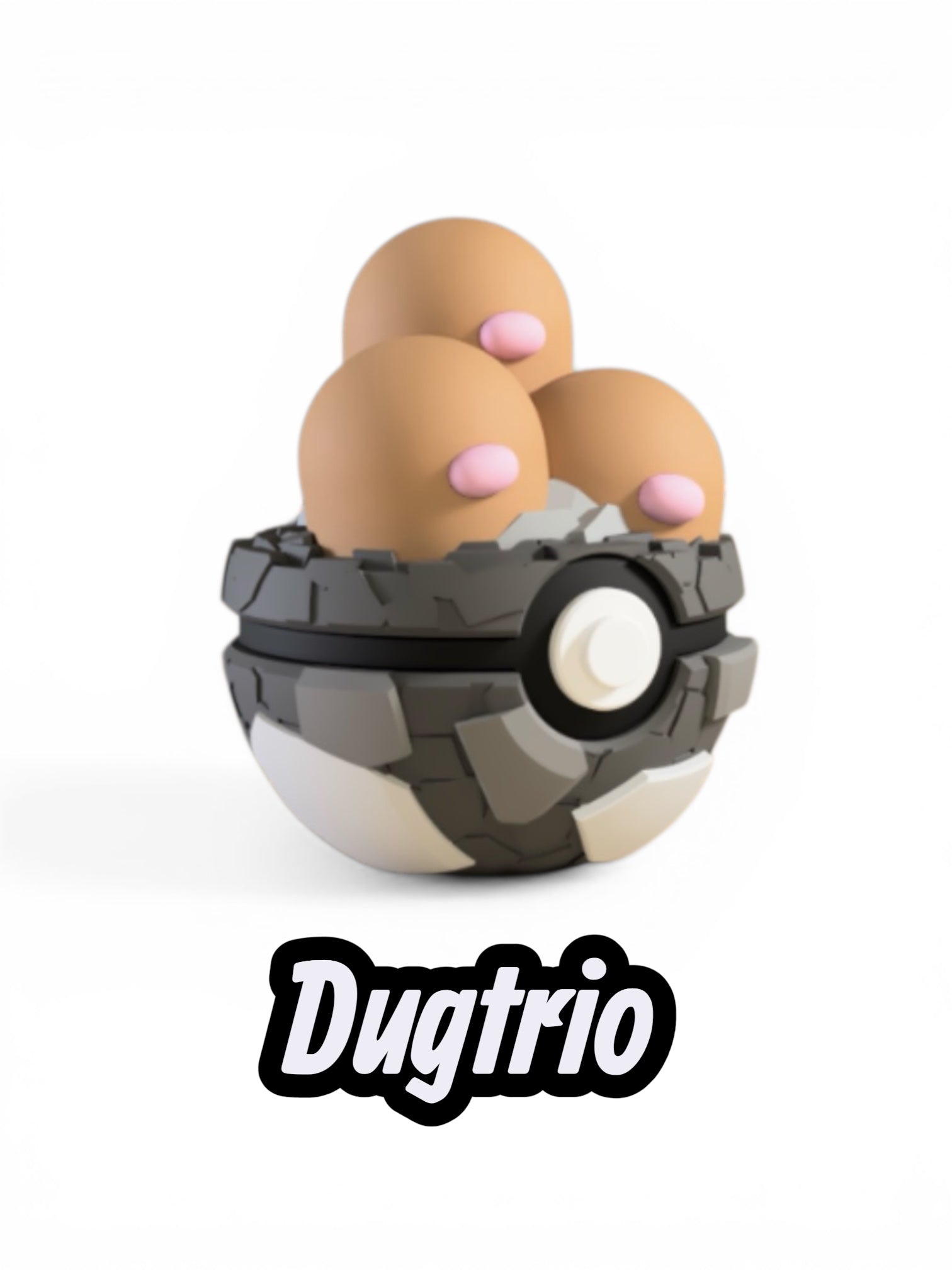 Dugtrio Custom Pokeball | High Quality 3D Printed in the UK