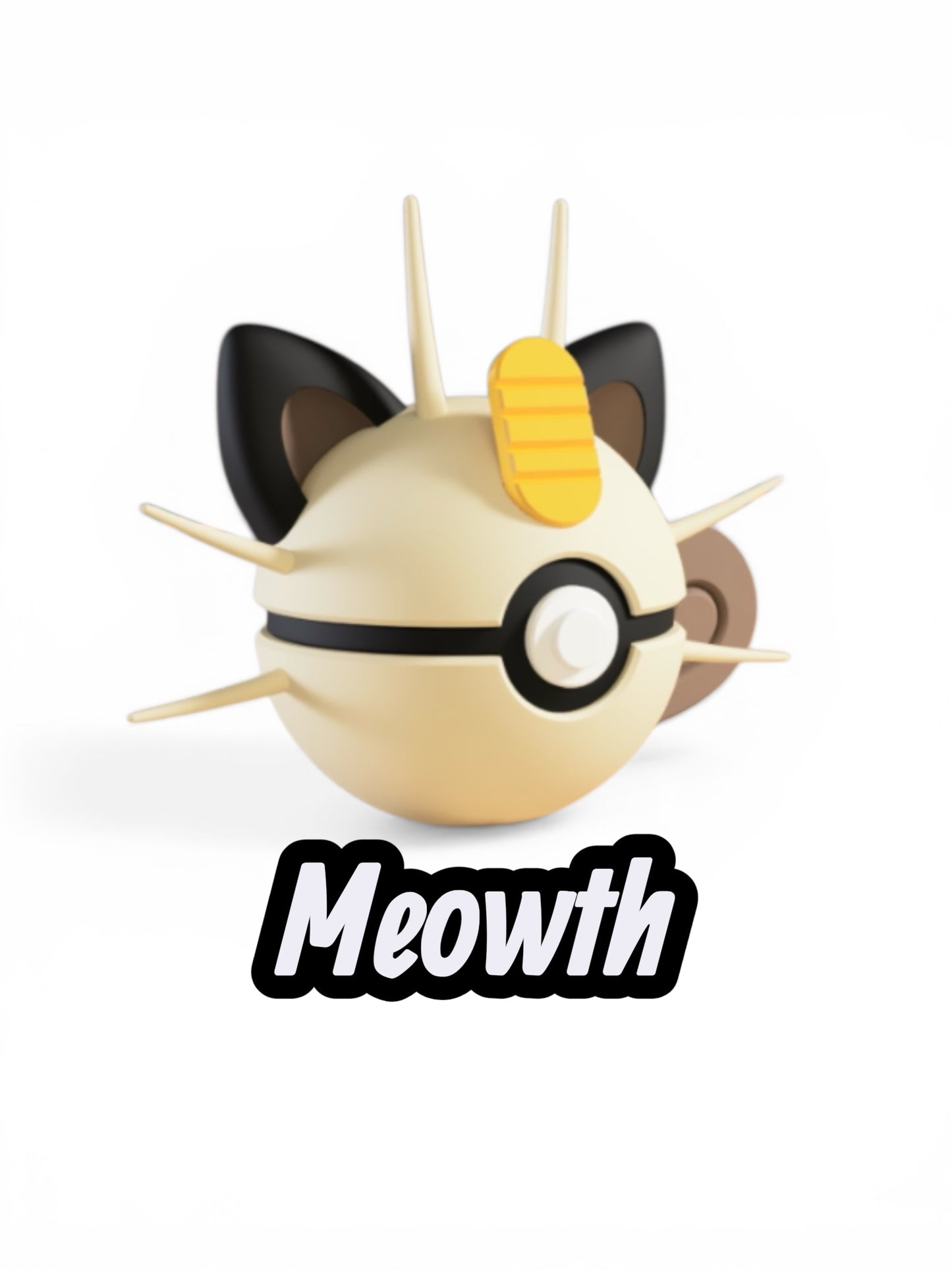 Meowth Custom Ball | High Quality 3D Printed in the UK