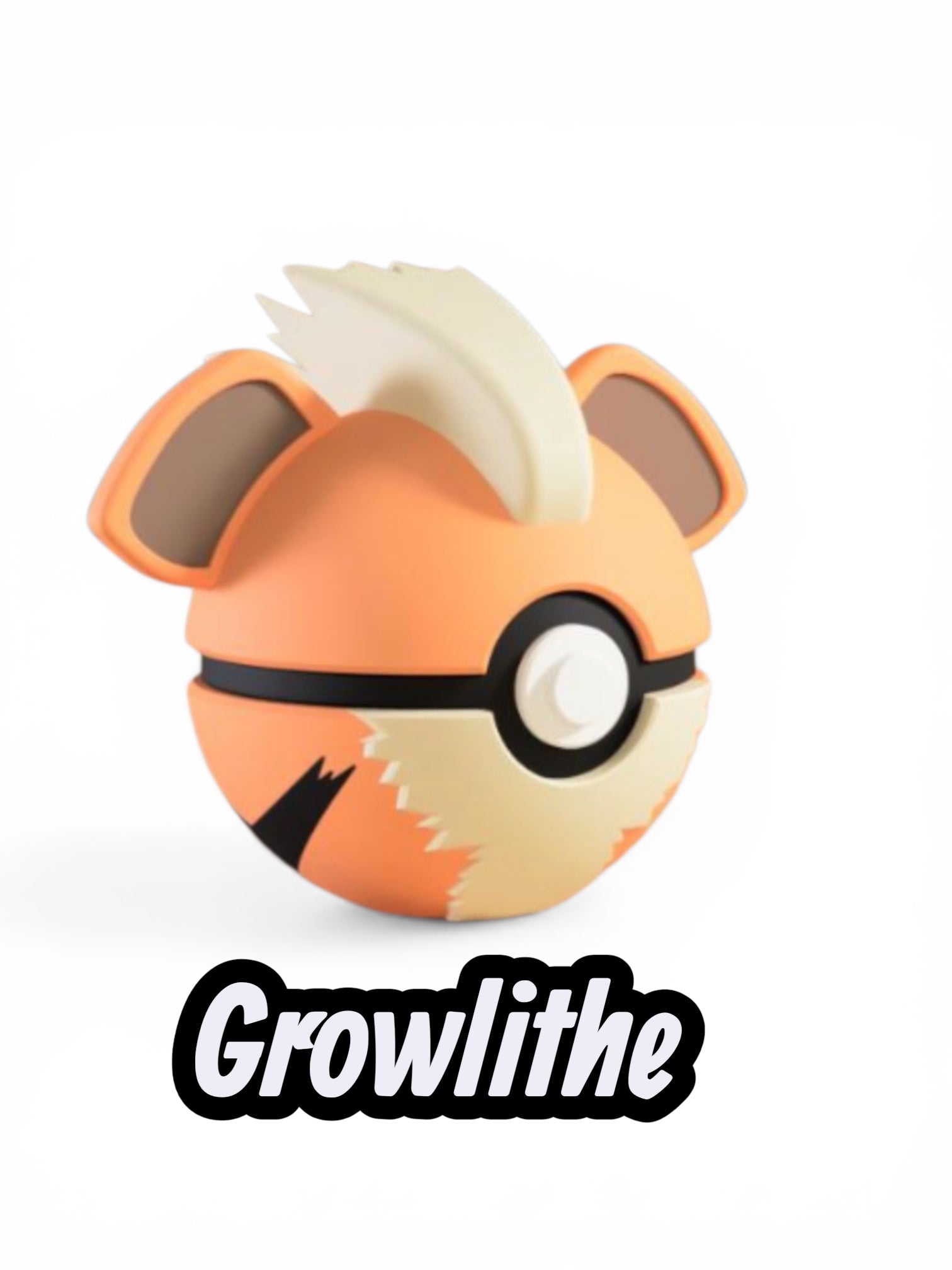 Growlithe Custom Pokeball | High Quality 3D Printed in the UK