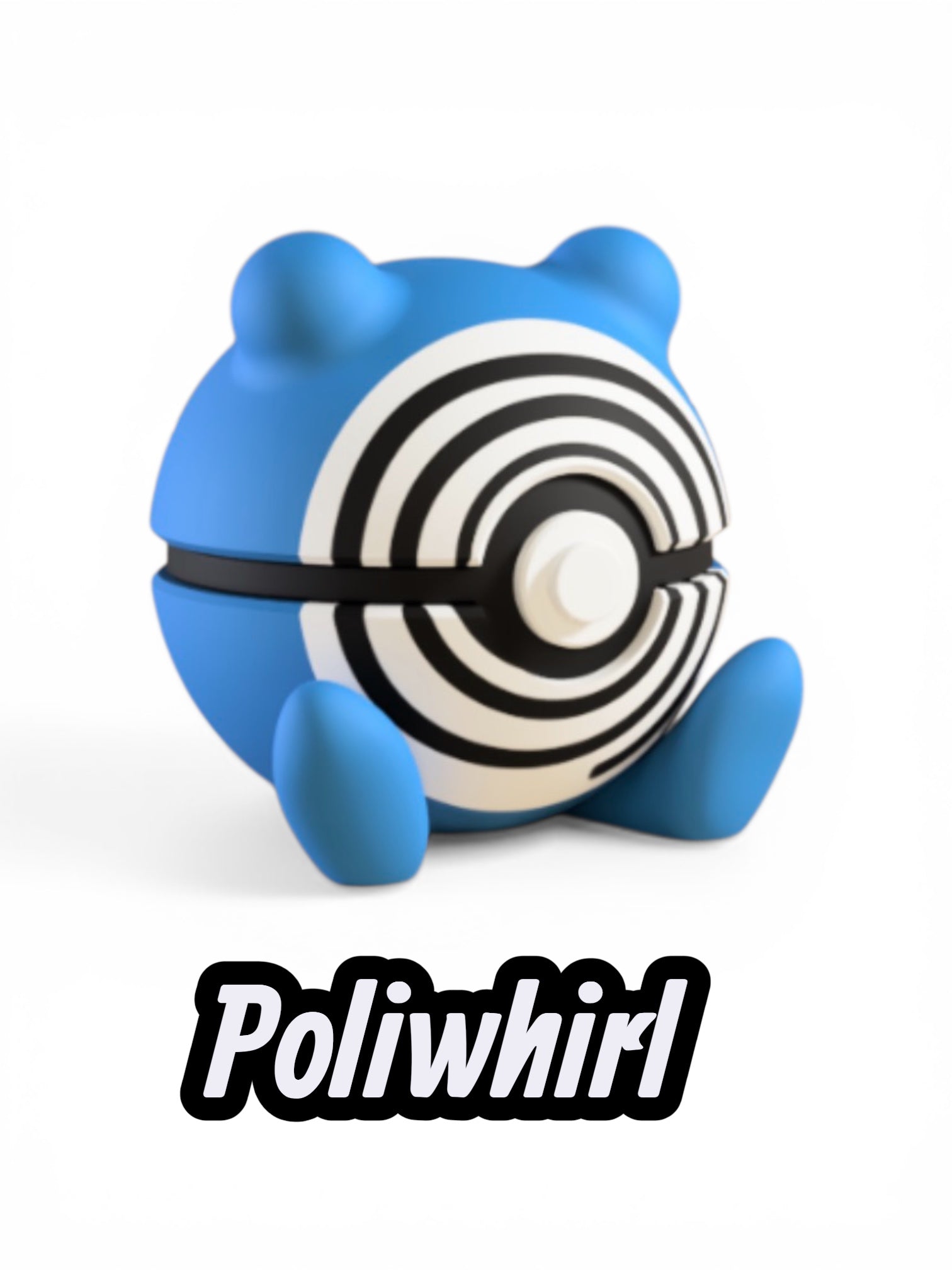 Poliwhirl Custom Pokeball | High Quality 3D Printed in the UK