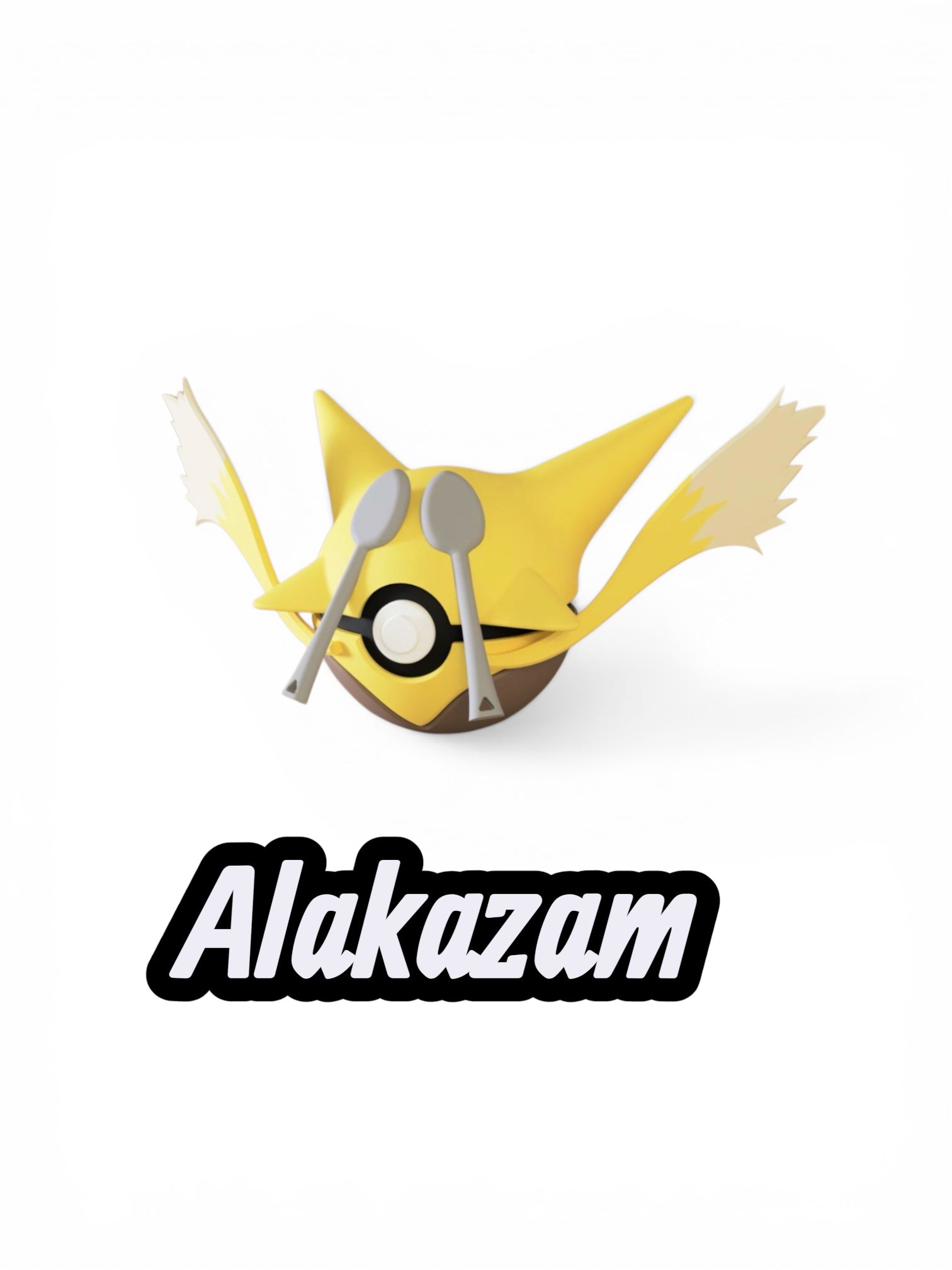 Alakazam Custom Pokeball | High Quality 3D Printed in the UK
