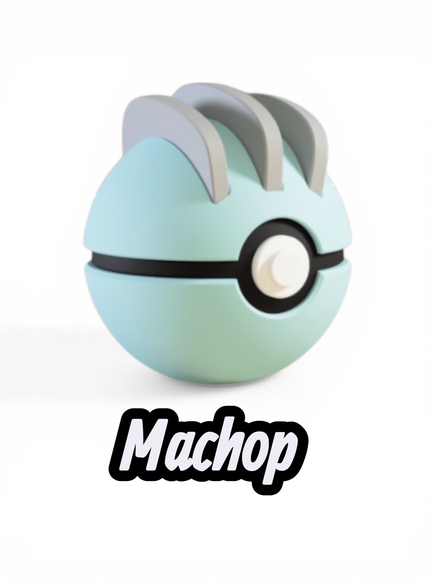 Machop Custom Pokeball | High Quality 3D Printed in the UK