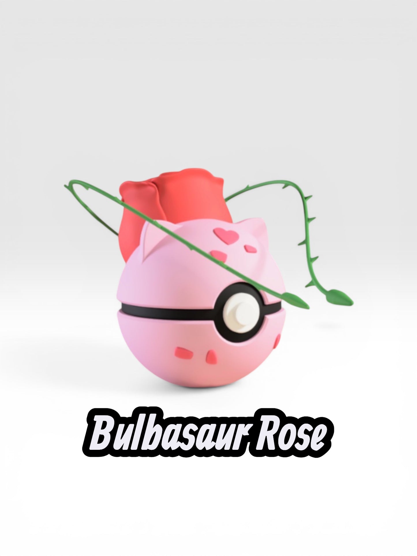 Bulbasaur Rose Edition Custom Ball | High Quality 3D Printed in the UK
