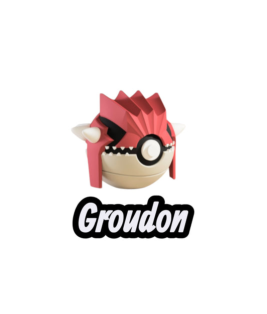 Groudon Custom Ball | High Quality 3D Printed in the UK